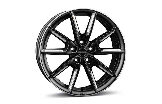 Borbet LX18 Black Matt Silver Spoke Rim